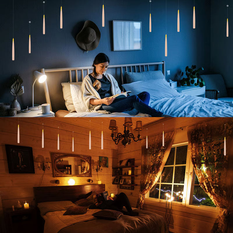 LumoFlame: Levitating Magic Candles with Wand Set - Enchant Your Space!